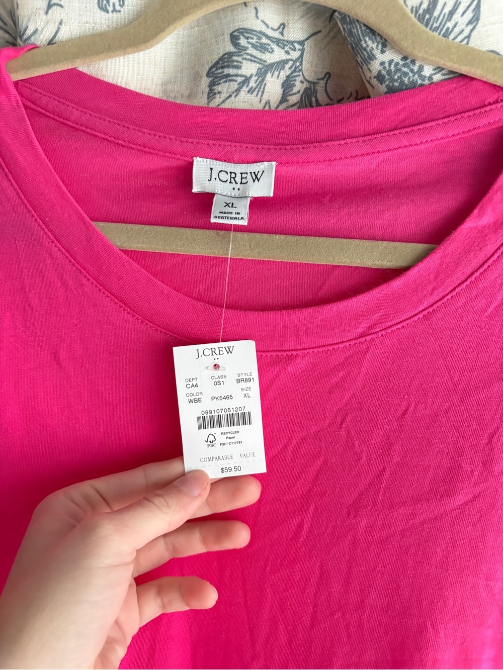 J. Crew Cotton Hot Pink Tiered Ruffle Sleeve Sun Dress - Picture 4 of 4